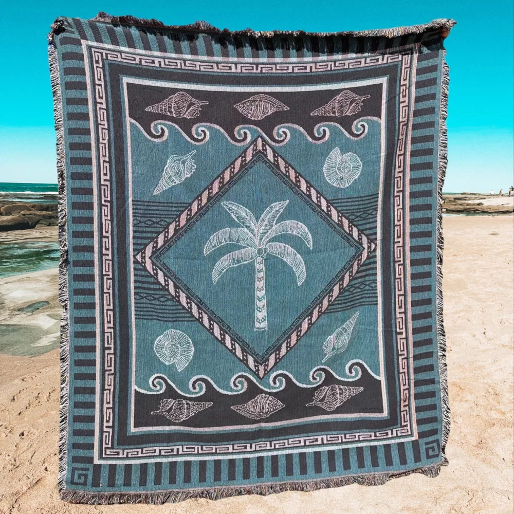 Holliday and Home Panama Woven Throw/Rug in Sand | Island Collective